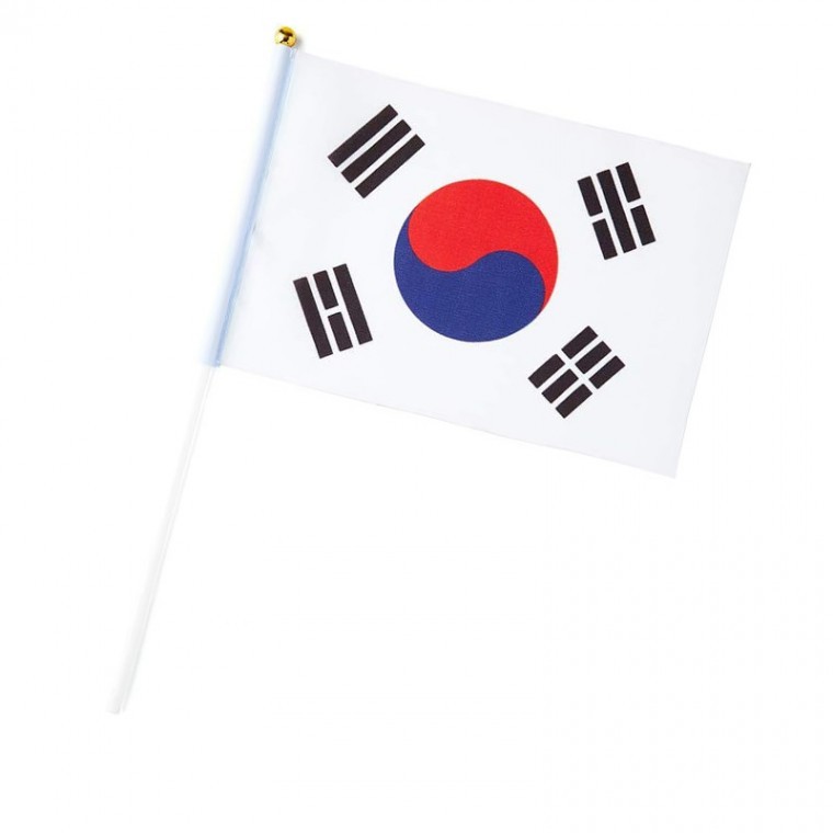 지니몰 미니 태극기 국기 폴리 응원 천수기 행사용 14X21 - 메인 이미지