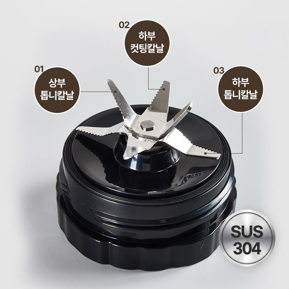 쿠비녹스 초고속 믹서기 대용량 1.5리터 스텐 6중날 분리세척 고속 믹서기 CX-255HB - 상세 이미지 3