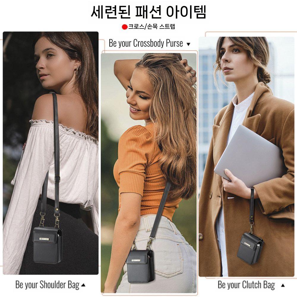 갤럭시 플립7 케이스 크로스 스트랩 자석 카드 지갑 랜야드 - 상세 이미지 3