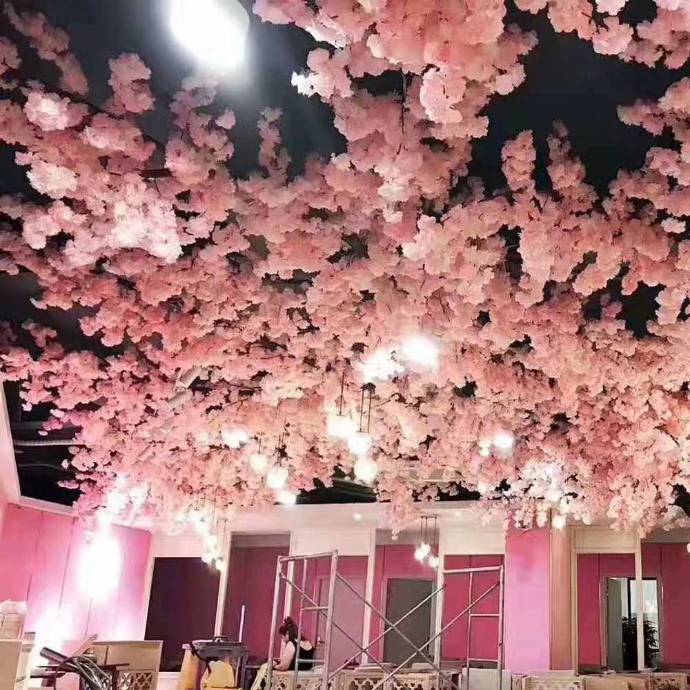 가을 단풍잎 조화 붉은 등나무 용 천장 야생화 조화장식 - 상세 이미지 2