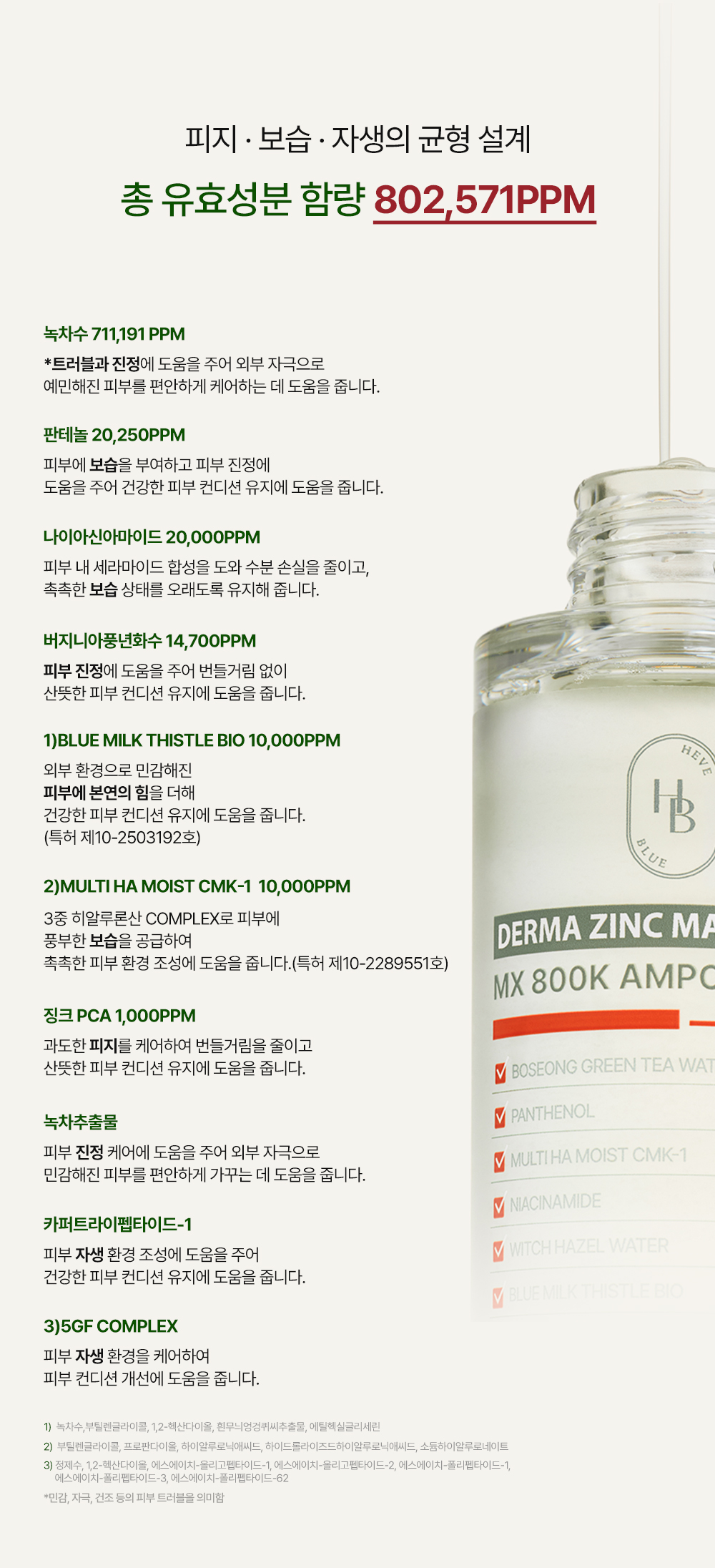 korean zinc matcha niacinamide ampoule