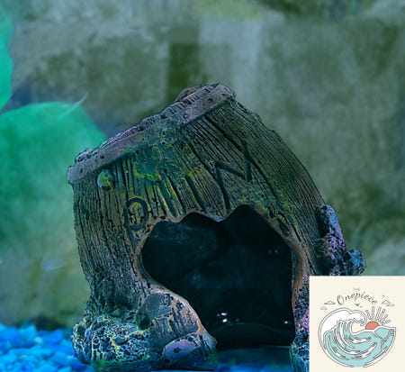 MugiwaraOEM 우솝상점 워터월드 수족관 나무통 장식 B형 4호 어항꾸미기 술통 소형 물생활 수족관용품