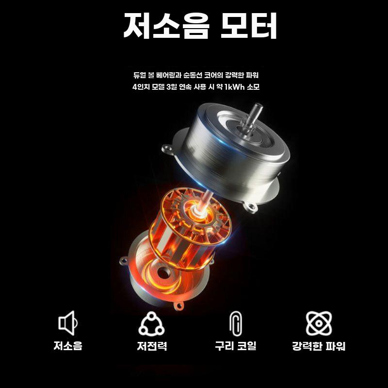 주방 욕실 벽부형 환풍기 저소음 강력 배기팬 천장 4인치(10cm) + 스위치X 0.7m - 상세 이미지 3
