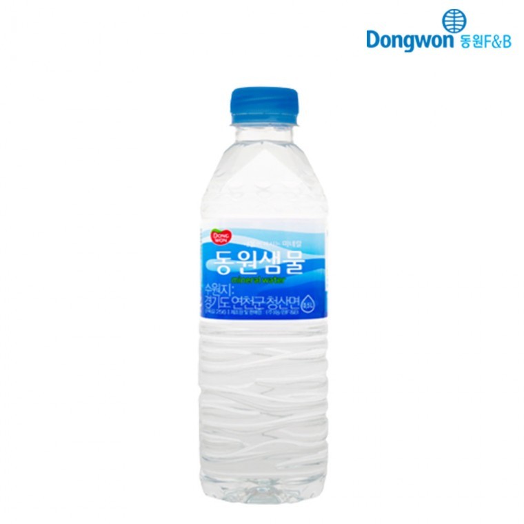 동원샘물 생수 500ml 40개입 미니생수 휴대용 사무실생수 대용량 생수 - 상품 이미지