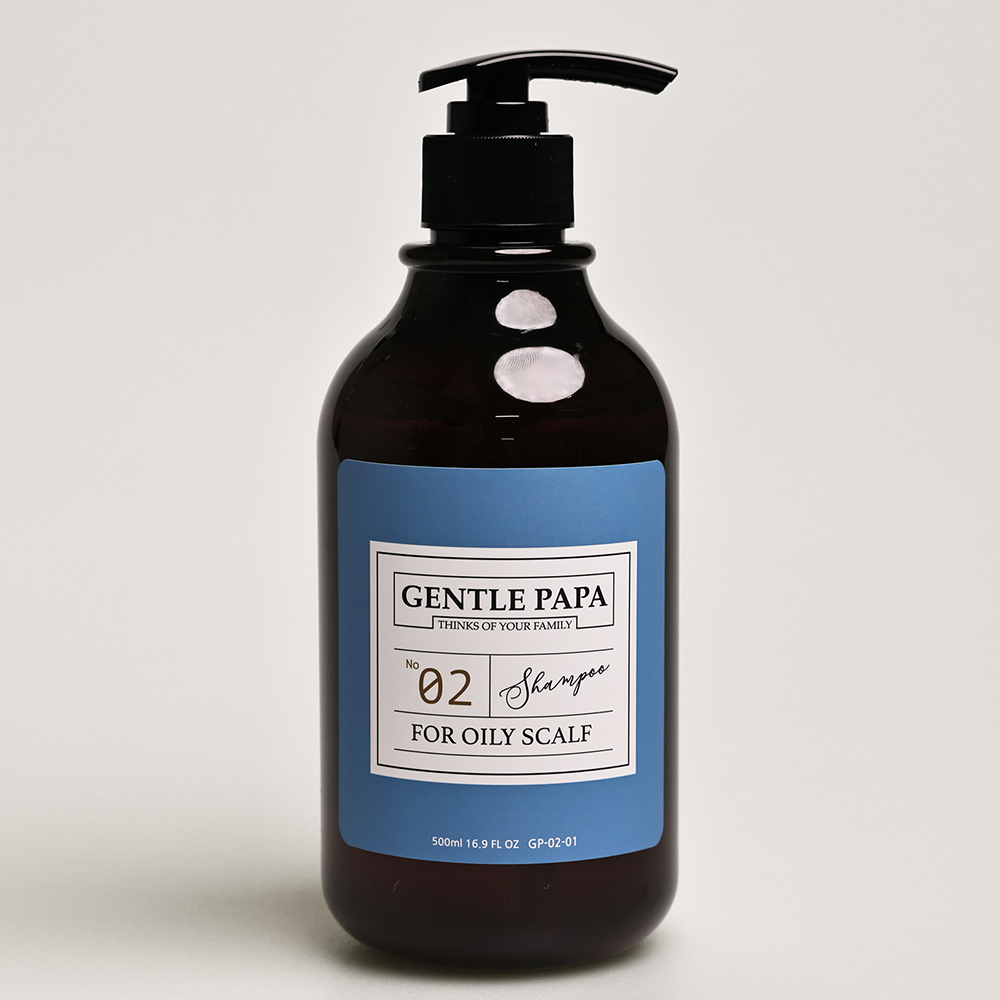 젠틀파파 청소년 지성두피 샴푸 500ml 피지·냄새케어 쿨링 - 상품 이미지