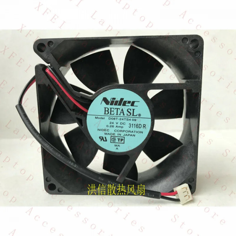 C 팬 D08T-24TS4 09 DC24V 0.26A 8025 8CM 2선 3핀
