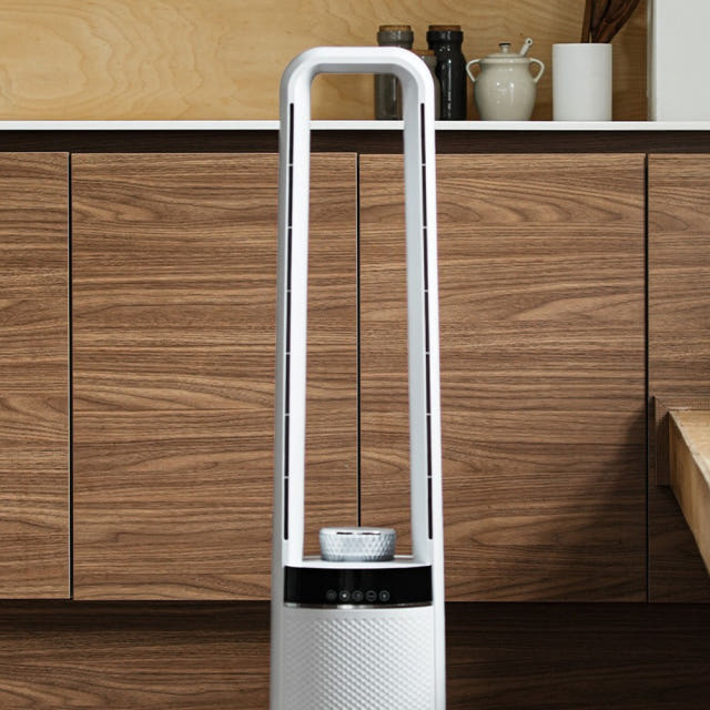 한경희 날개없는 선풍기 리모컨 타워형 선풍기 LED 무드등 NF4500