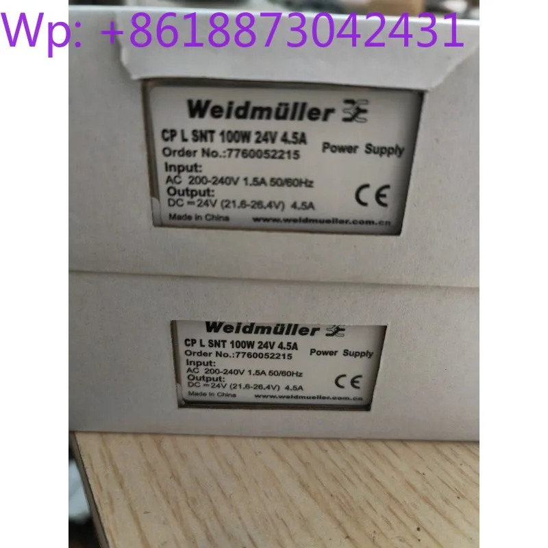 오리지널 Weidmller 스위칭 전원공급장치 CP L SNT 100W 24V 4.5A 7760052215 1PCS