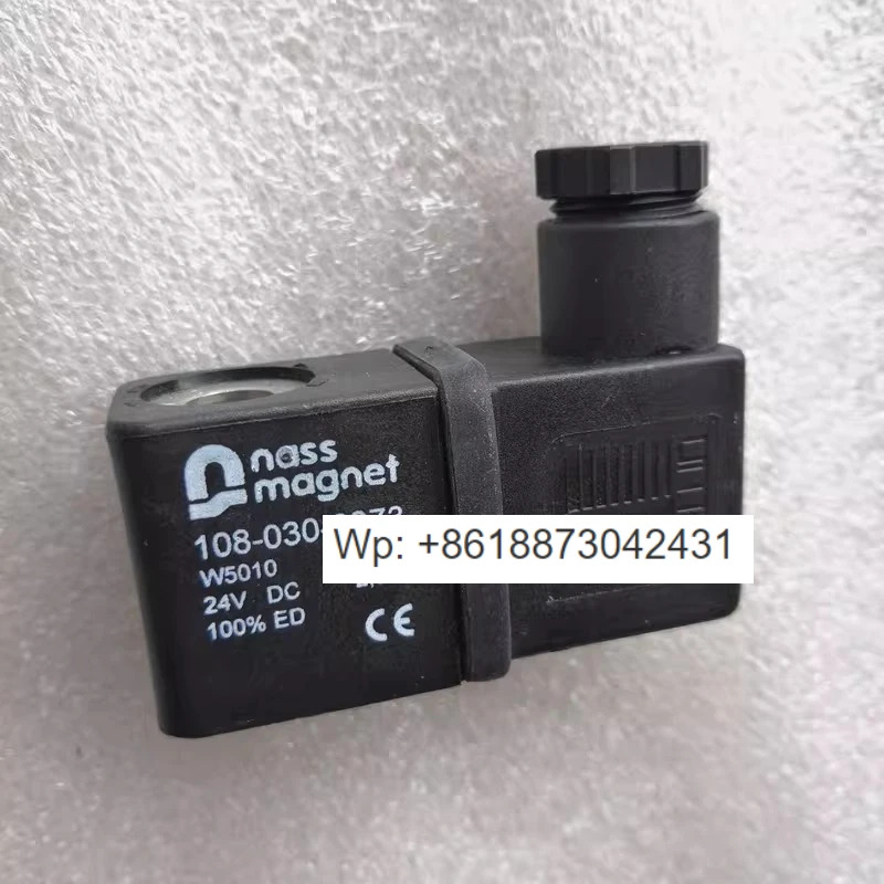 독일 NASS 코일 자석 검정색 108-030-0273 솔레노이드 밸브 W5010 전기 DC24V 전압 SC2-D4 2PCS