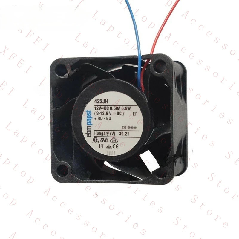 F 422JH 축방향 팬DC 12V 6.9W 0.58A 40x40x28MM 54dBA 냉각팬 2선식 za