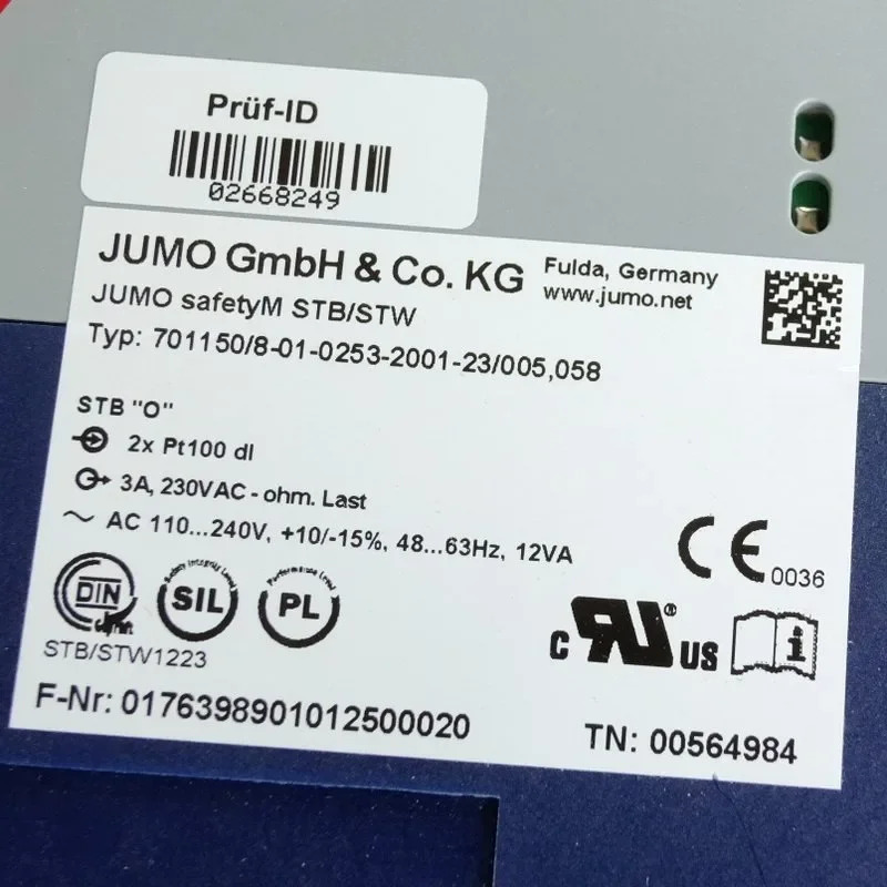 JUMO 00564984 쿠무 온도 조절기 701150/8-01-0253 - 2001-23/005 058