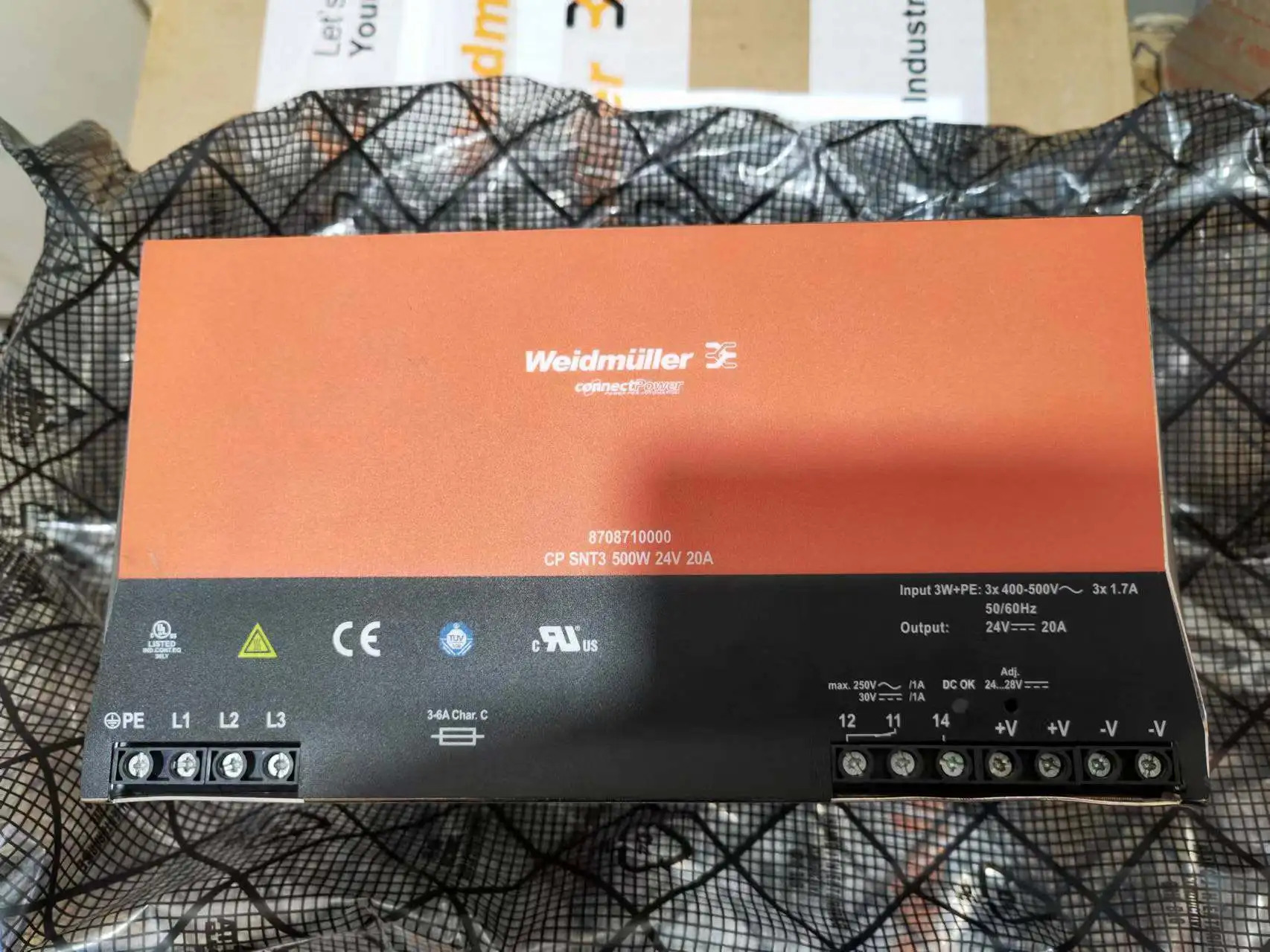 Weidmller 레일 스위칭 전원공급장치 CP SNT3 500W 24V 20A 8708710000
