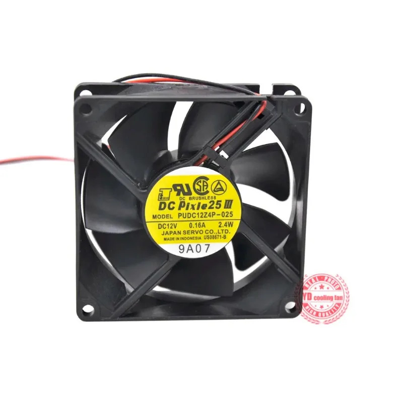 JFG 서보PUDC12Z4P-025 24V 0.16A 이볼 베어링 8CM 8025 고풍량 냉각팬