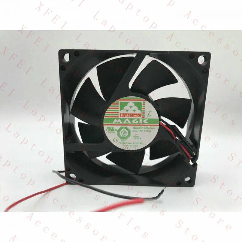 C 팬 MGA8012XS-A25 DC 12V 0.39A 8025 8CM 2선