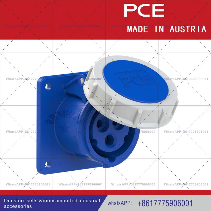 PCE 숨겨진 직선형 경사형 산업방수 소켓 220V-16A/32A-3 코어-IP67/4132-6