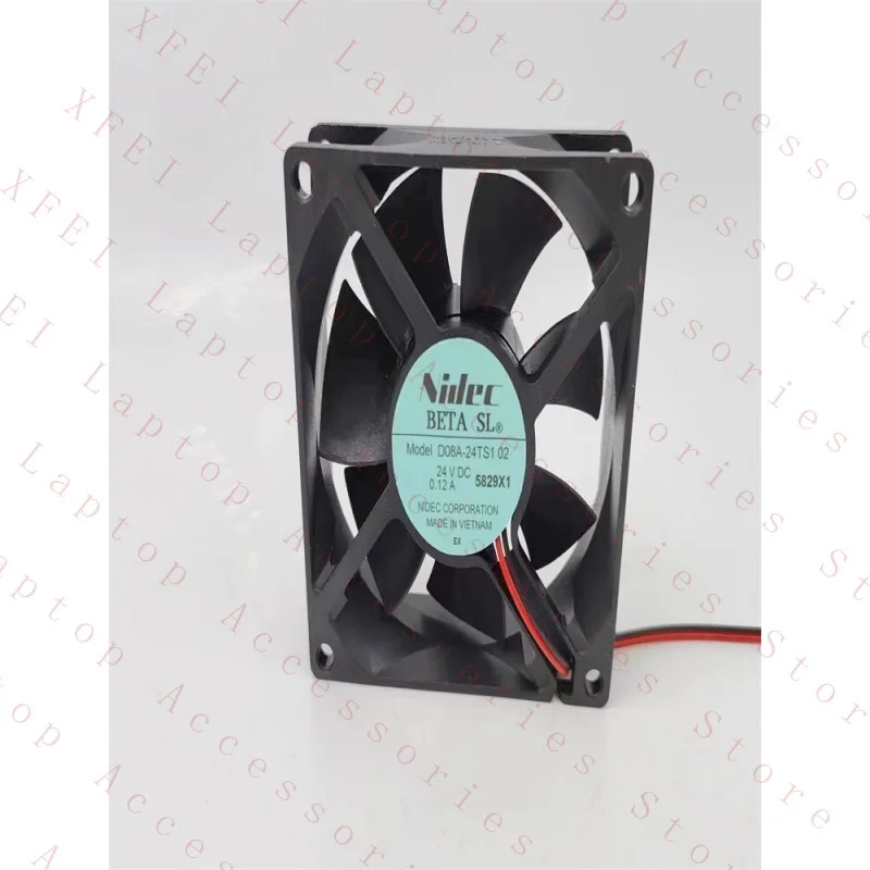 C D08A-24TS1 02 DC24V 0.12A 8CM 8025 2선식 냉각팬