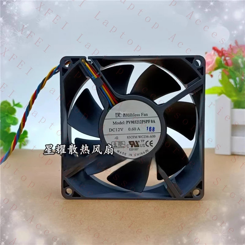 Foxconn PV903212PSPF0A DC12V 0.60A 9CM 9032 4선 온도 조절 팬
