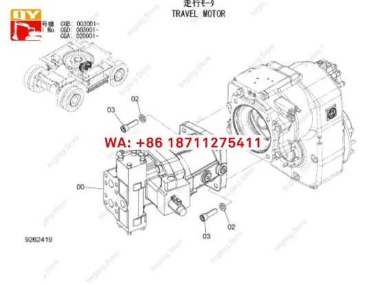 진닝 치엔위 신 ZX170 ZX190 트래블 모터 4651466