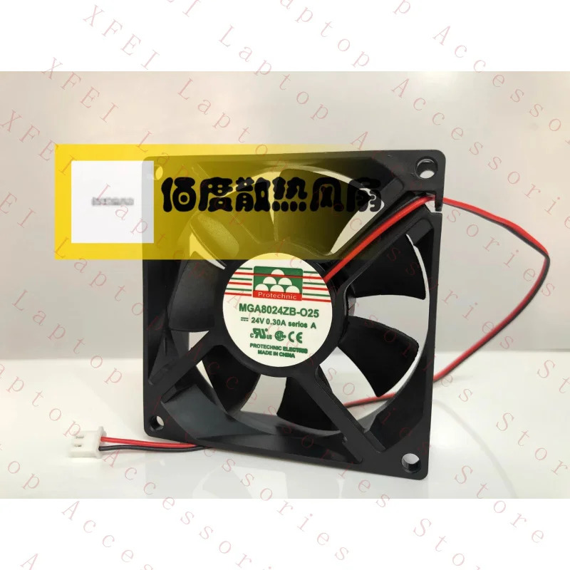 C MGA8024ZB-O25 8025 24V 0.30A 2핀 듀얼 볼 인버터 냉각팬