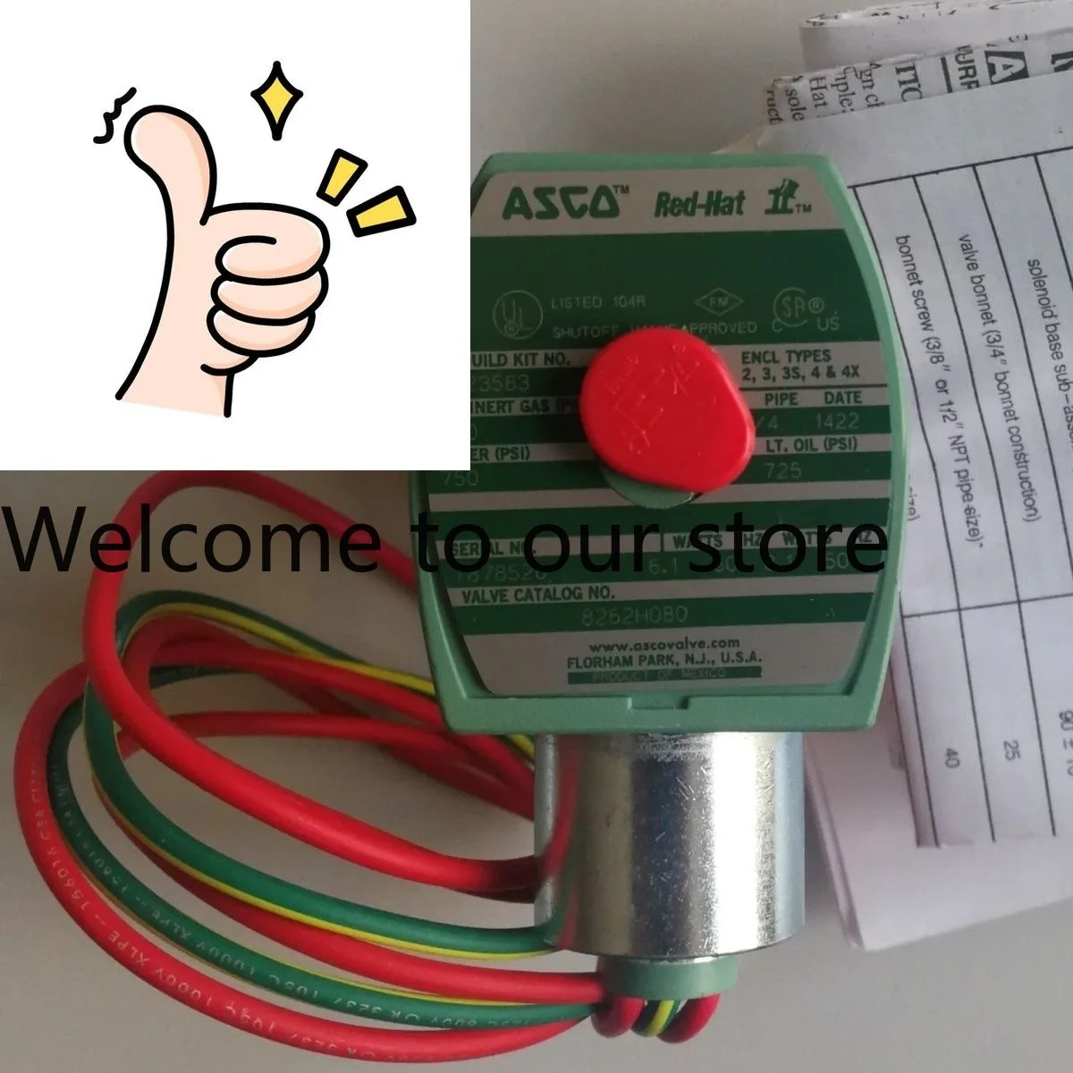 ASCO 미국식 솔레노이드 밸브 8262H114LT 24VDC 저온 오리지널 새