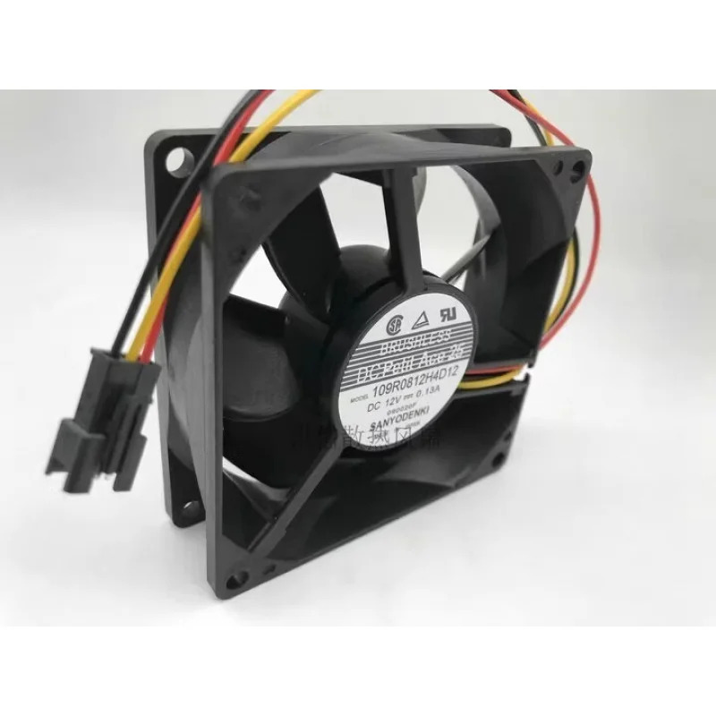 CSANYO 팬109R0812H4D12 팬 DC12V 0.13A 3 와이어 8025 80x25MM 냉각팬