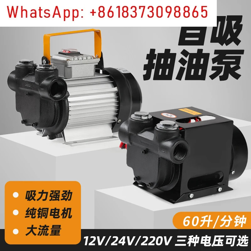 전기 오일 펌프 12V24V220V 자동 시작-정지 디젤 자흡식 대유량 DC 주유기