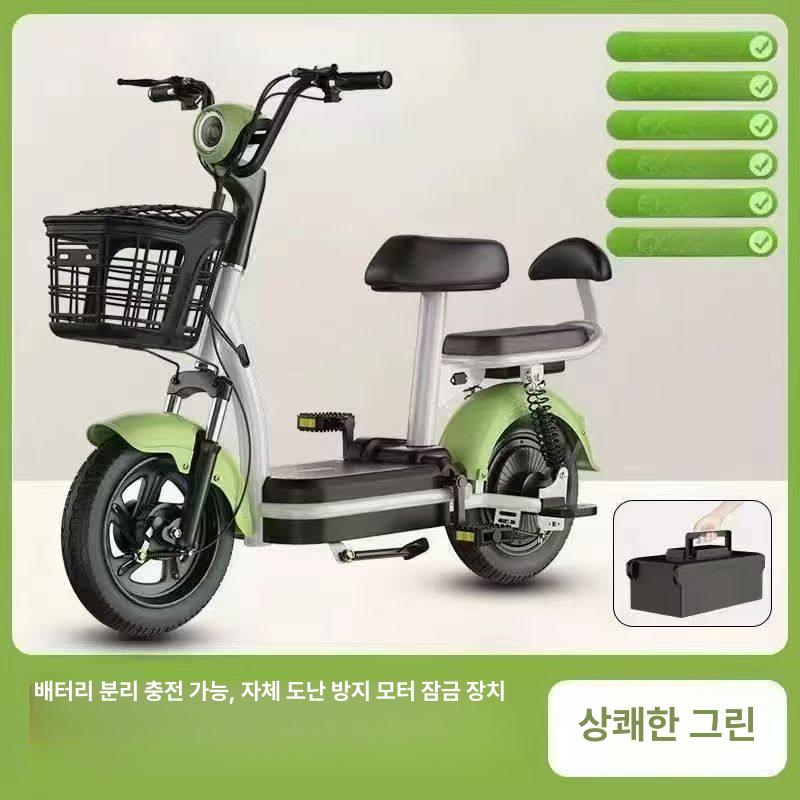 투잡 배달용 전기자전거 출퇴근 전동 펫바이크 장거리 블랙 98마일 48V - 상세 이미지 5
