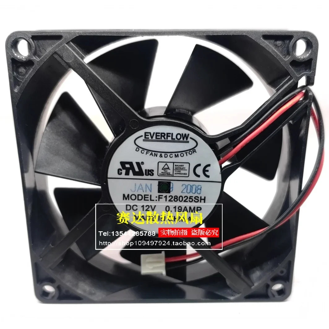 JFG 에버플로우 8025 12V 0.19A F128025SH 냉각팬 80x80x25mm