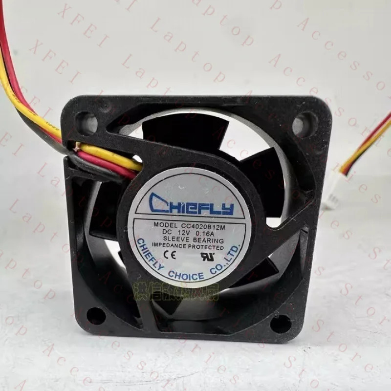 CHIEFLY 팬 CC4020B12M DC12V 0.16A 4020 40x20MM 3선 냉각팬