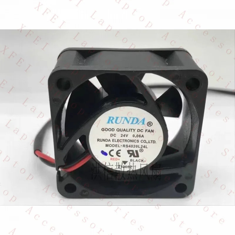 C 룬다 팬RS4020L24L DC24V 0.06A 4020 40x20MM 2선