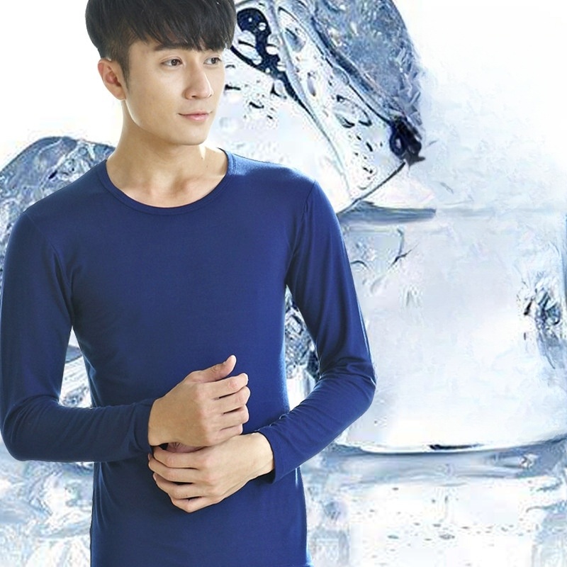 남자 냉감긴팔 여름 시원한 작업복 등산복 낚시 골프 운동복 라운드넥 쿨링 흡한속건 통기성 - 상세 이미지 4