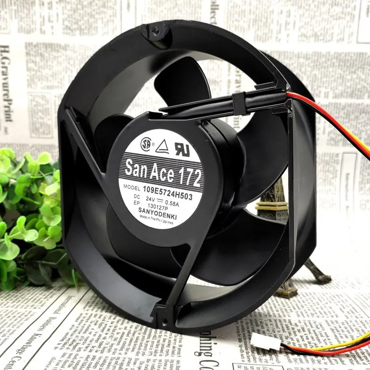 Sanyo 109E5724H503 24V 0.58A 17CM 알루미늄프레임 고온 냉각팬