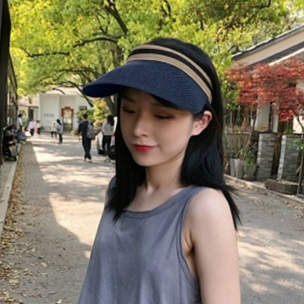 휴대용 여성 썬 캡 돌돌이 밀짚 썬 캡 바캉스 여름 - 상품 이미지