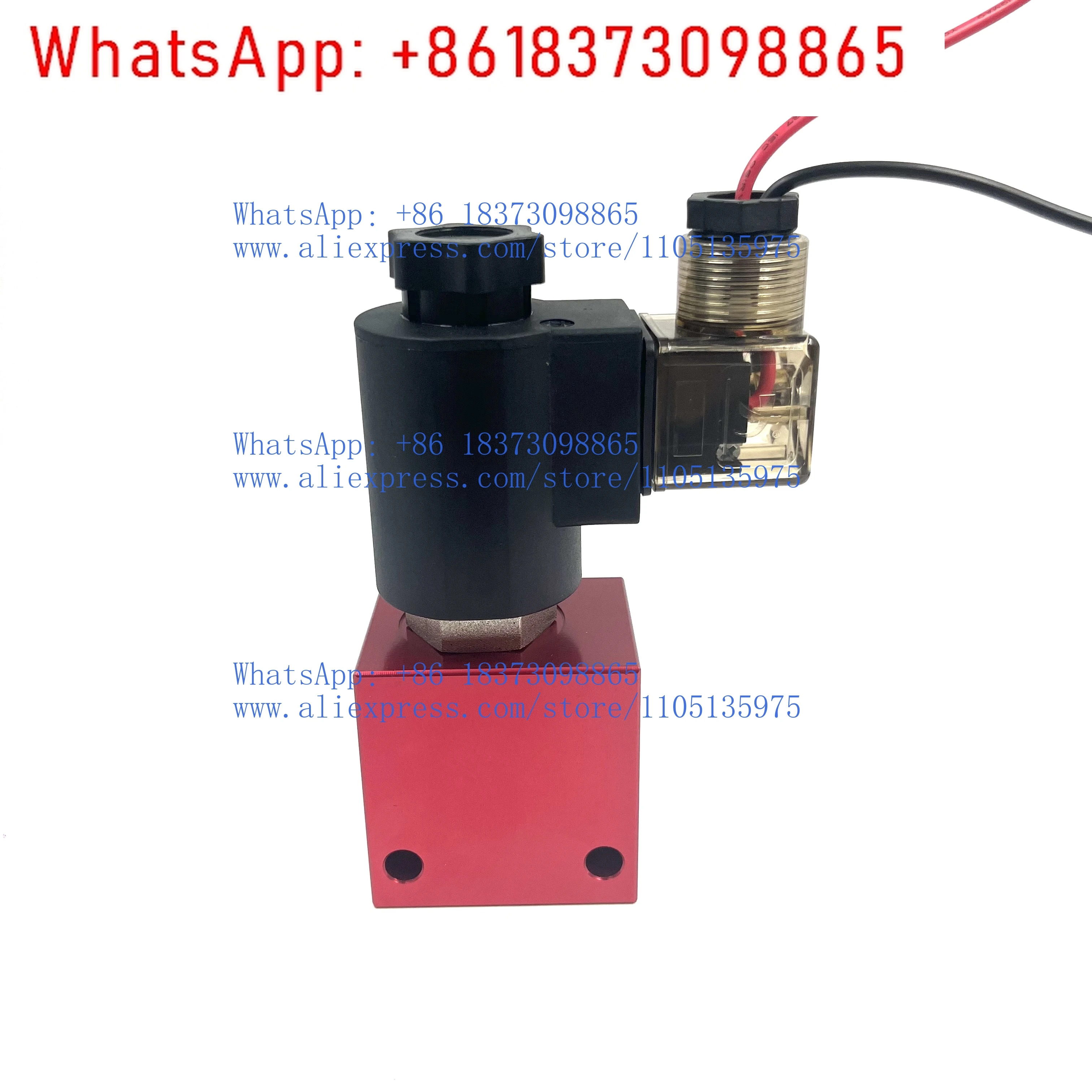 DC 12V 24V 코일 G1/2 G3/8 포트 유압 블록 V3068 카트리지 밸브 솔레노이드 2위치 2방향