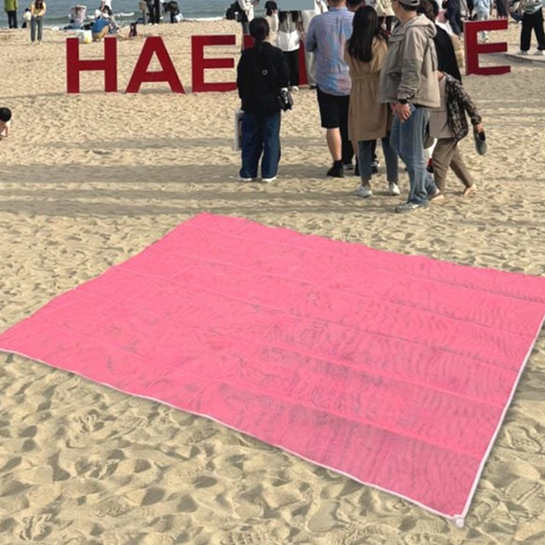 나들이 해변 돗자리 물놀이 비치 돗자리 대형 고정 메쉬 휴대용 - 상품 이미지
