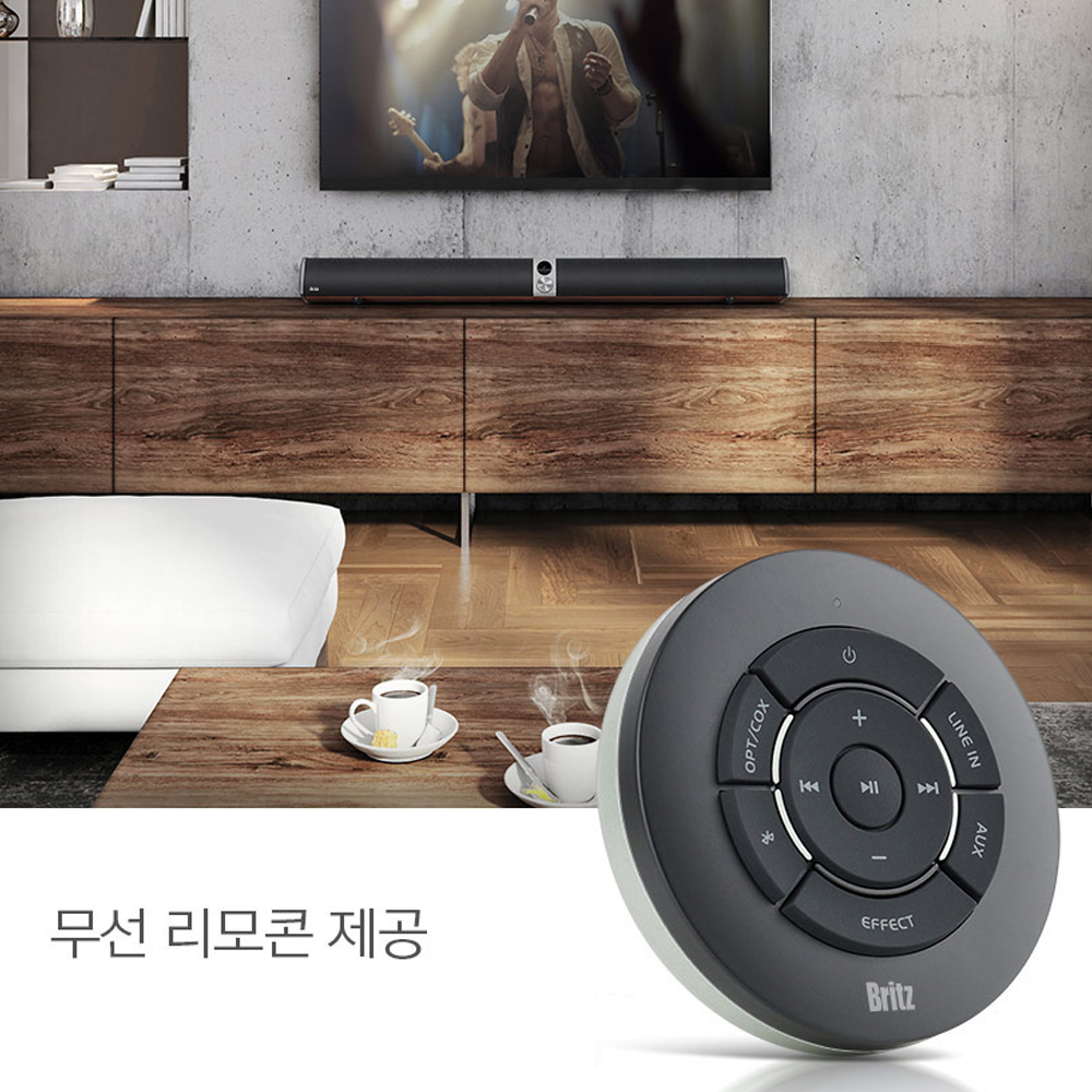 브리츠 하이파이 3D 시네마 블루투스 AV 오디오 사운드바 스피커 시스템 RMS 88W 이미지 8