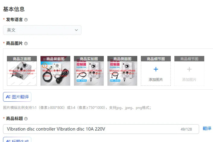 진동 컨트롤러 10A 220V