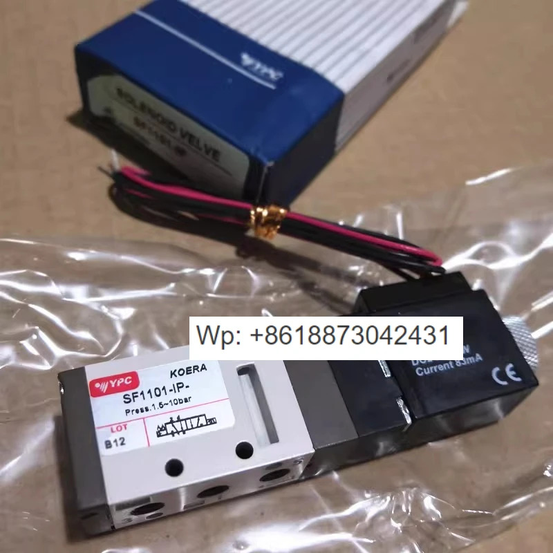 YPC 솔레노이드 밸브 SF1101-IP-SD1-D2 코일 전압 DC12V 오리지널 새 1.5-10 BAR 1PCS