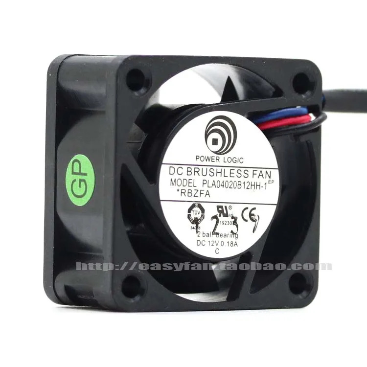 파워 로직 PLA04020B12HH-1JFG 4CM 12V 0.18A 이볼 베어링 냉각팬