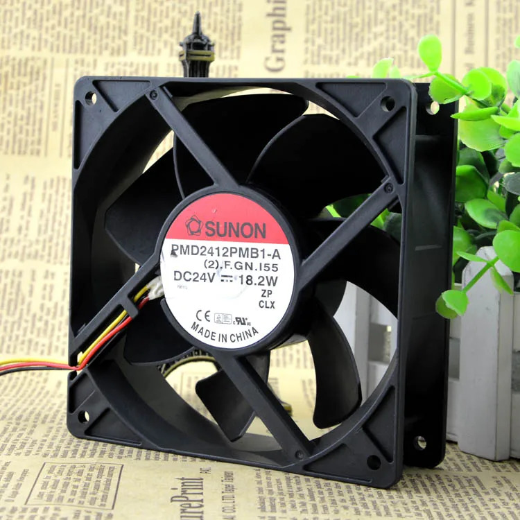 Sunon 12CM 24V 18.2W PMD2412PMB1-A 3개환경 팬 12038