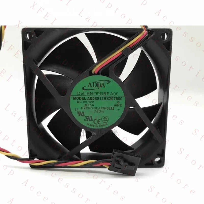 C ADDA 팬AD08012HX207600 DC12V 0.15A 99GRF A00 3와이어