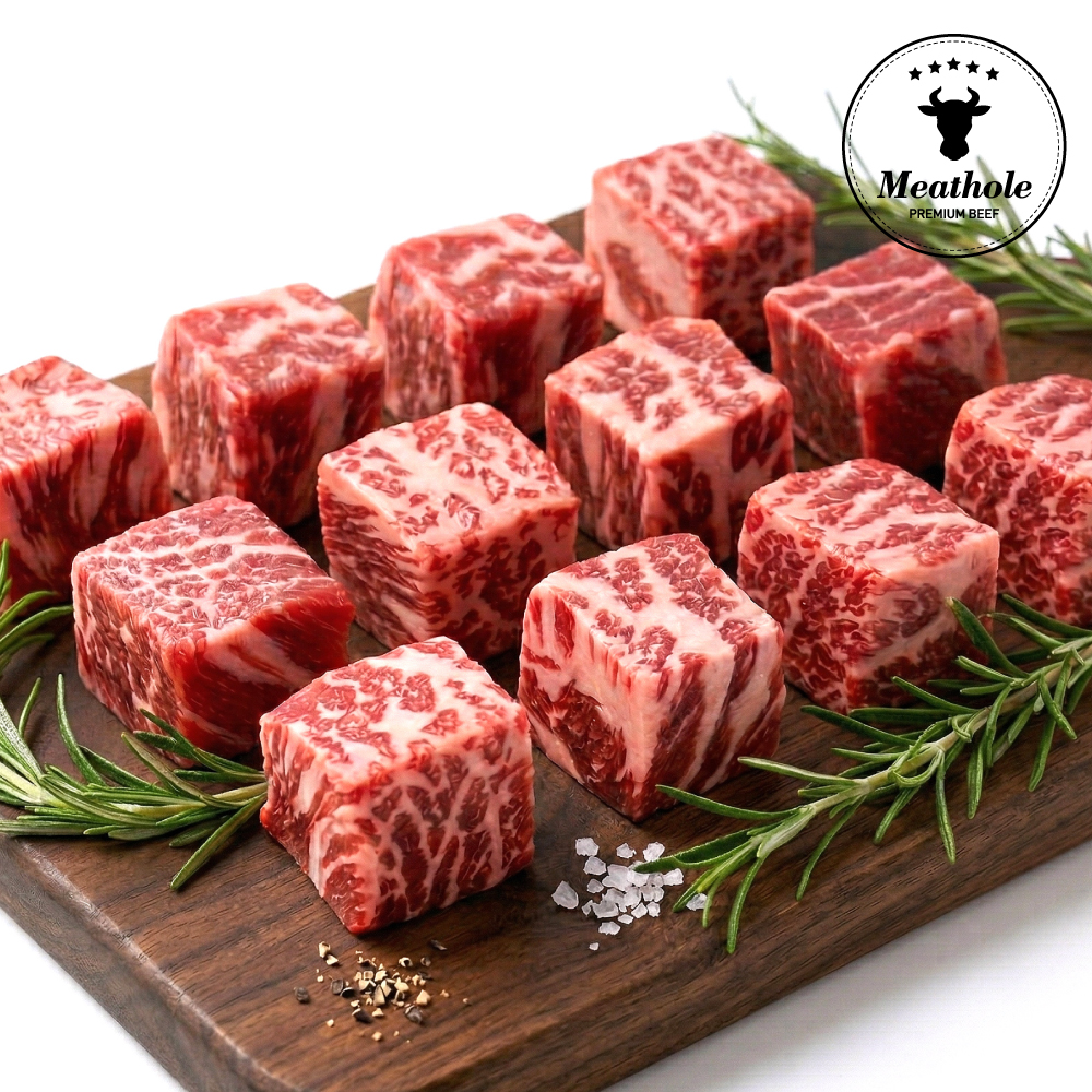프리미엄 살치살 찹 스테이크 살치 큐브 스테이크 1kg(200gX5팩) 짜파구리 - 상품 이미지