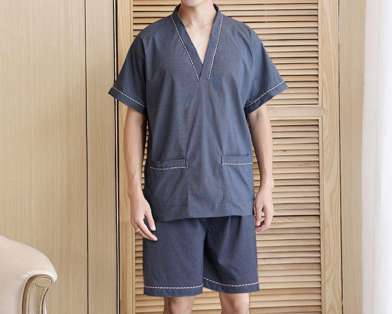 마사지옷 가마 9XL 6XL 빅사이즈 황토 찜질복 진파랑 3XL - 상품 이미지