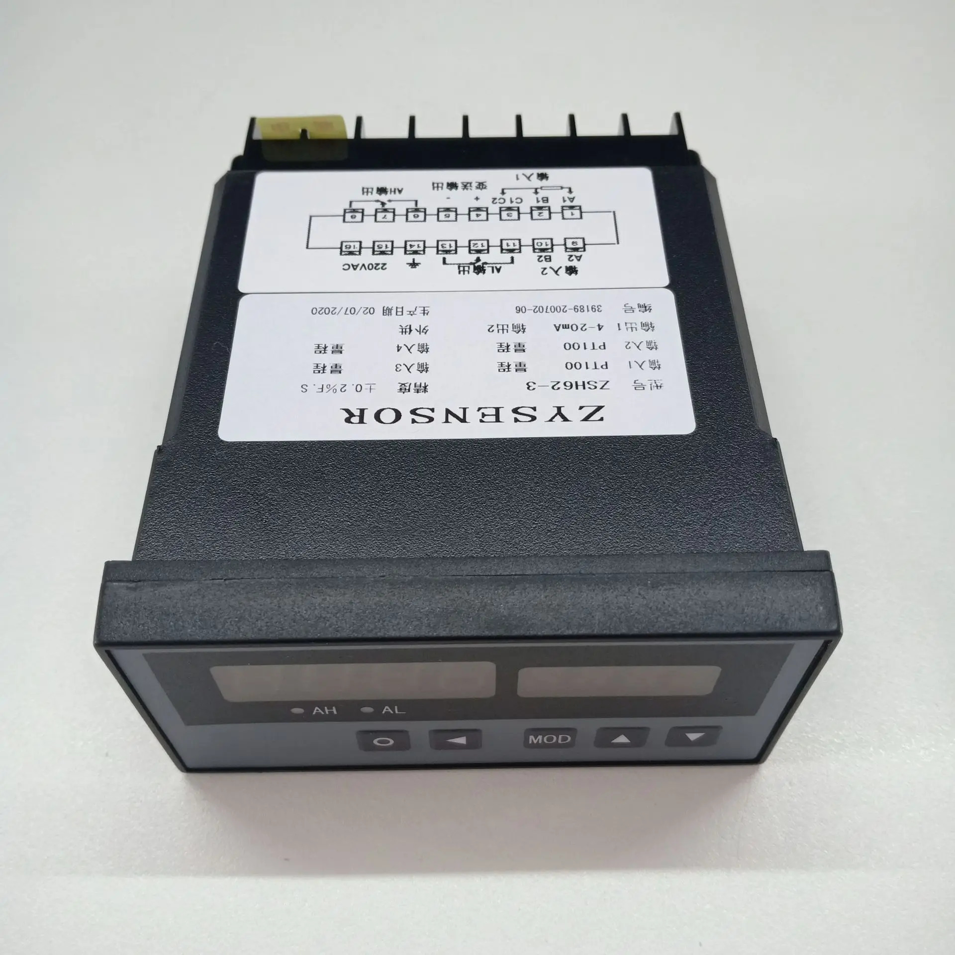 듀얼 채널 디지털 디스플레이 미터 ZSH62-3 양방향 PT100 입력 1개4-20MA 출력 2개알람 96 x 48MM