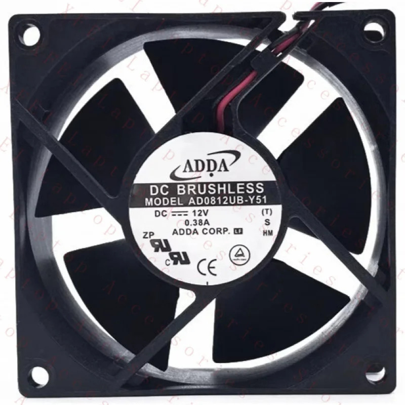 C AD0812UB-Y51 DC12V 0.38A 8032 8CM 2선식 냉각팬