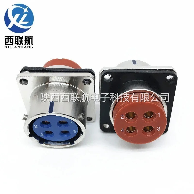 4핀 스테인레스 스틸 항공 XCD22T4Z1P40 소켓 XCD22F4K1D40 커넥터 케이블 헤드 1PCS