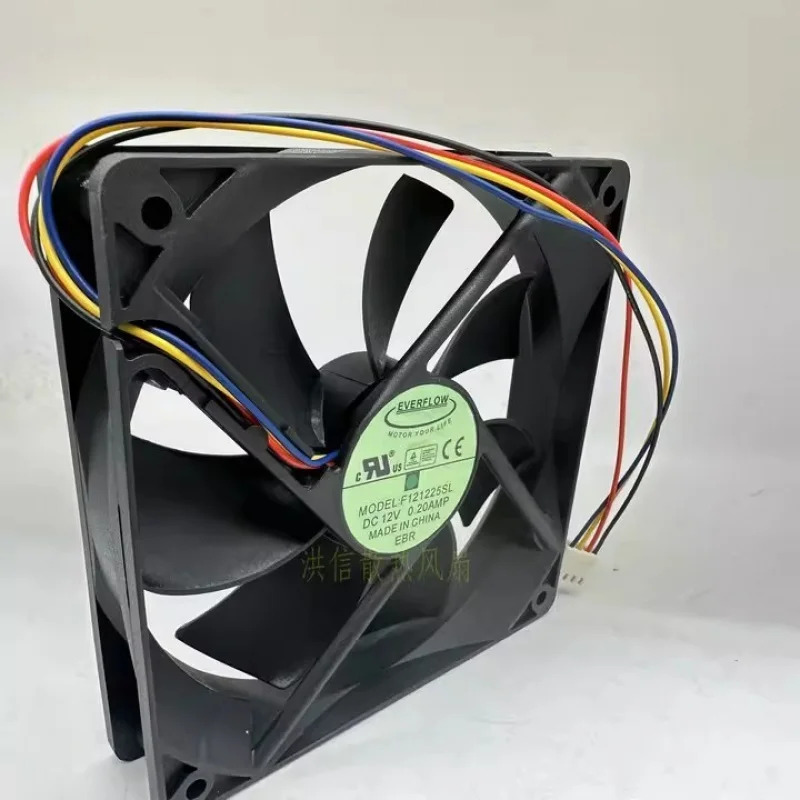 C EVERFLOW 팬F121225SL DC12V 0.20A 120x25MM 4선 냉각팬