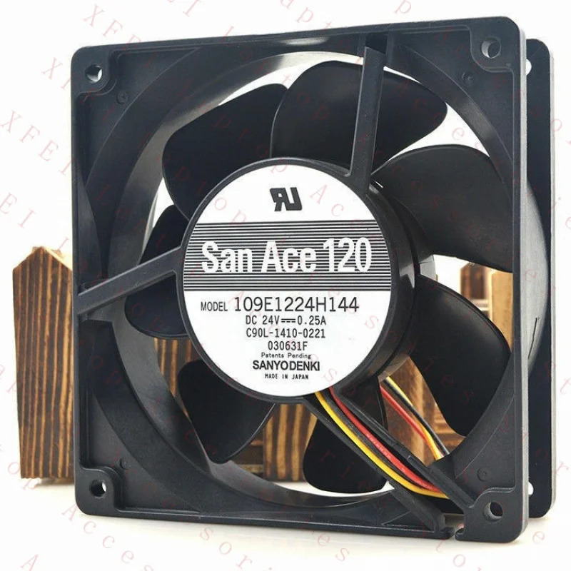 F 109E1224H144 3선 무음 팬 24V 0.25A 12CM 12038 za