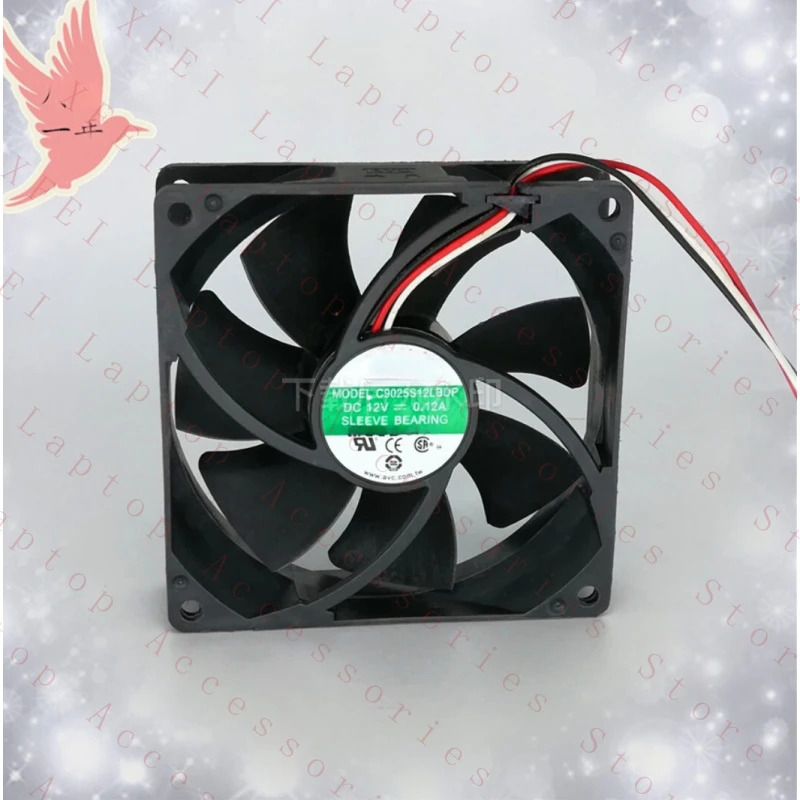 F C C9025S12LBDP DC12V 0.12A 9CM 9225 3선 케이스 팬E10