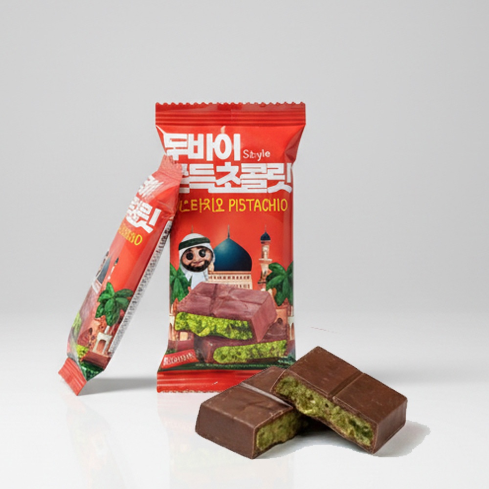 두바이 쫀득초콜릿 (1봉x45g) 두바이 초콜릿 피스타치오 쿠키 과자 두쫀쿠 - 상품 이미지